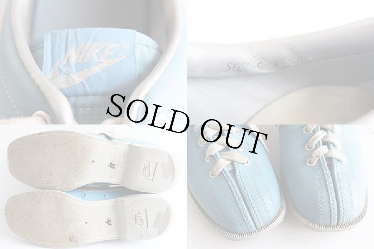 画像3: 80s NIKEナイキ ボウリングシューズ 水色 8★スニーカー (3)