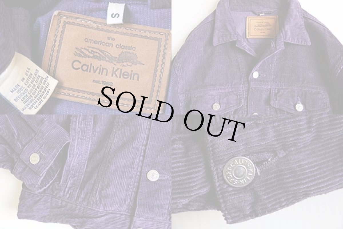 画像3: 90s USA製 Calvin Kleinカルバンクライン コーデュロイジャケット 紫 S (3)