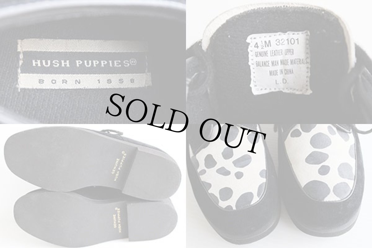 画像3: Hush Puppiesハッシュパピー ダルメシアン柄 スエード レザーシューズ 4.5★革靴 (3)