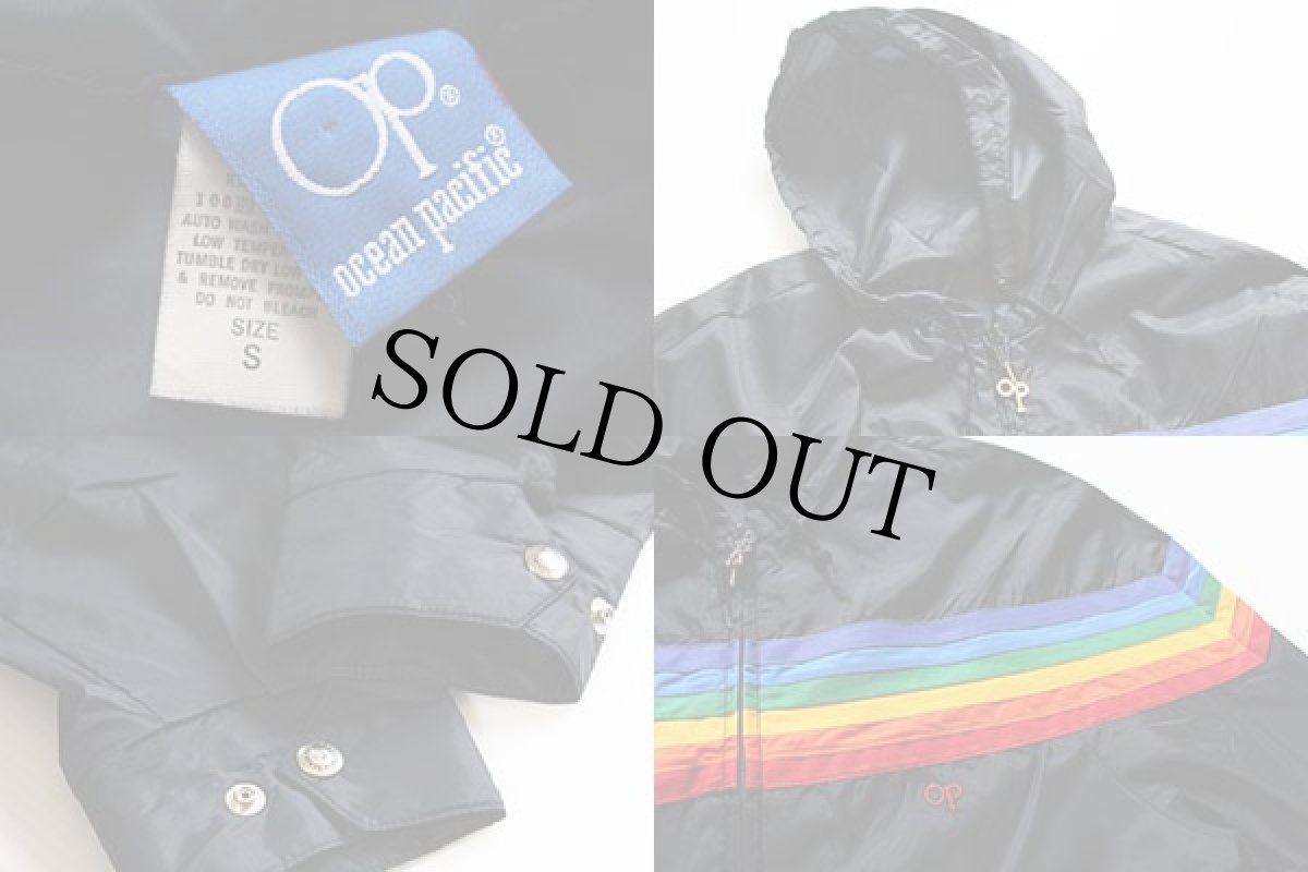 画像3: 80s OP ocean pacificオーシャンパシフィック ナイロンパーカー 黒 S (3)