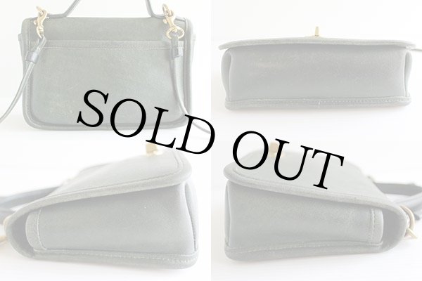 USA製 COACH オールド コーチ レザーショルダーバッグ 緑☆9924