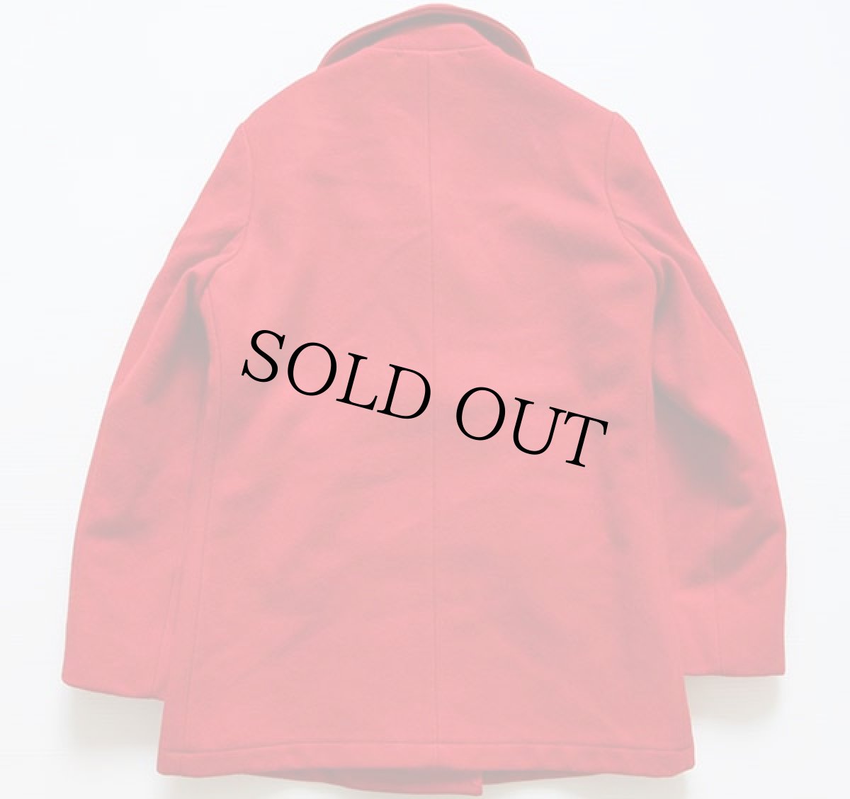 画像2: 80s USA製 LANDS'ENDランズエンド ウール ピーコート 赤 8 (2)