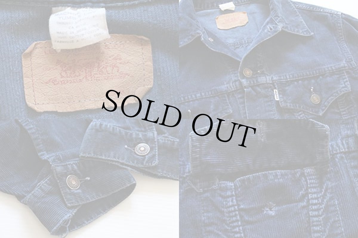 画像3: 70s LEVI'Sリーバイス BIGE コーデュロイジャケット 紺 (3)