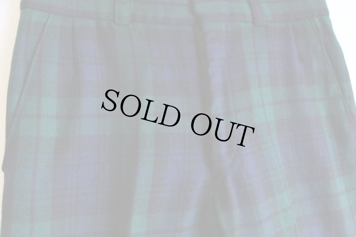 画像2: 70s THE SCOTCH HOUSE ブラックウォッチ タータンチェック ウールパンツ (2)