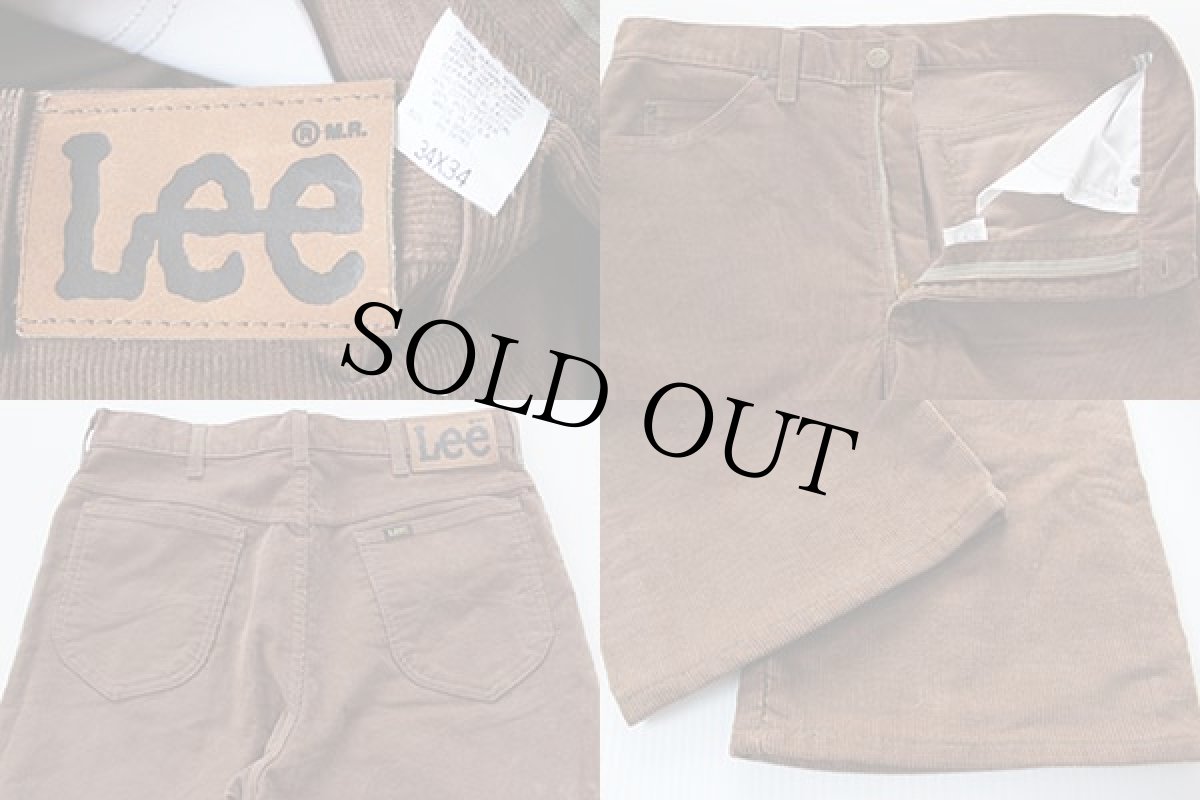 画像3: デッドストック★90s USA製 Leeリー 200 コーデュロイパンツ 茶 34×34 (3)