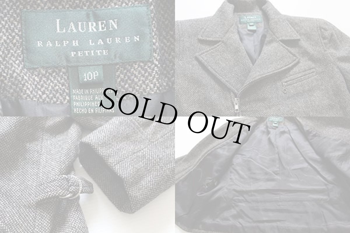 画像3: LAUREN ラルフローレン ダブルライダース ウールジャケット 10 (3)