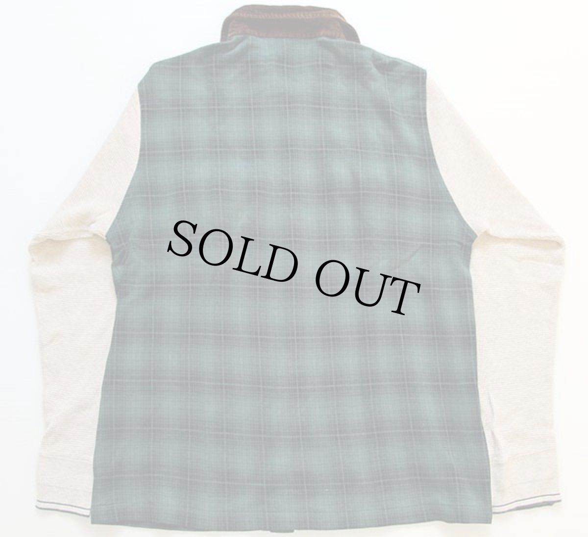 画像2: 90s USA製 ポロ ラルフローレン オンブレチェック サーマル切り替え コットンシャツ (2)