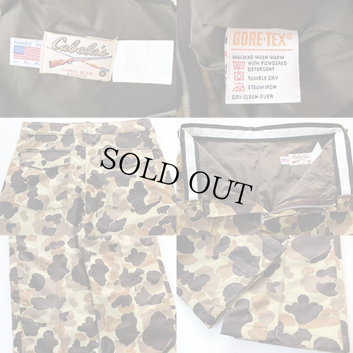 画像3: 90s USA製 Cabela'sカベラス ダックハンターカモ GORE-TEXゴアテックス ナイロンパンツ 34 (3)