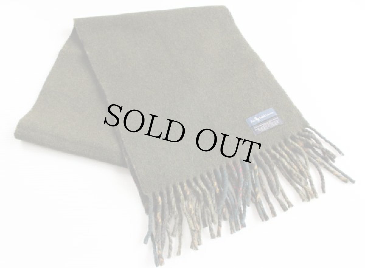 画像2: イタリア製 ラルフローレン チェック ラムウール マフラー (2)