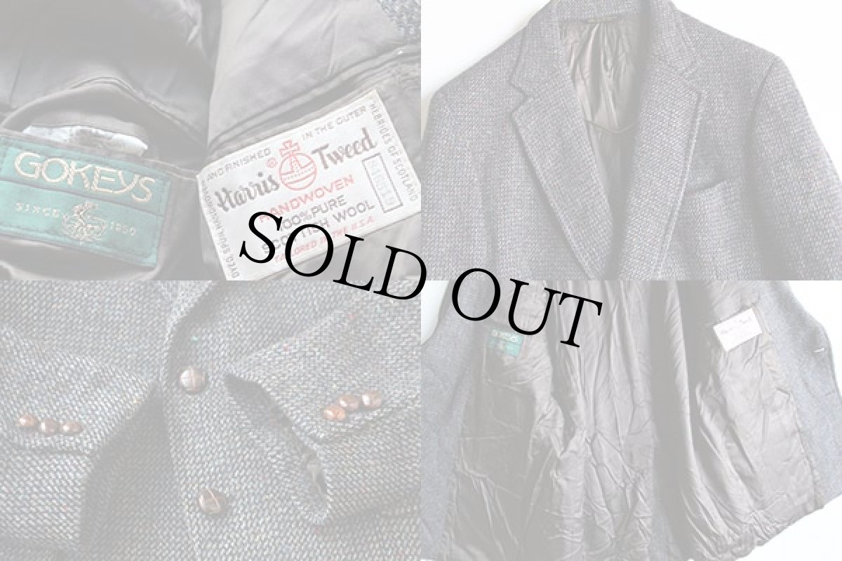 画像3: USA製 GOKEYSゴーキー Harris Tweedハリスツイード テーラードジャケット (3)