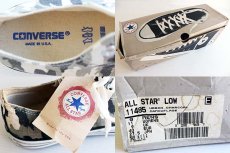 画像6: デッドストック★90s USA製 CONVERSEコンバース ALL STARオールスター Low 迷彩柄 9 (6)