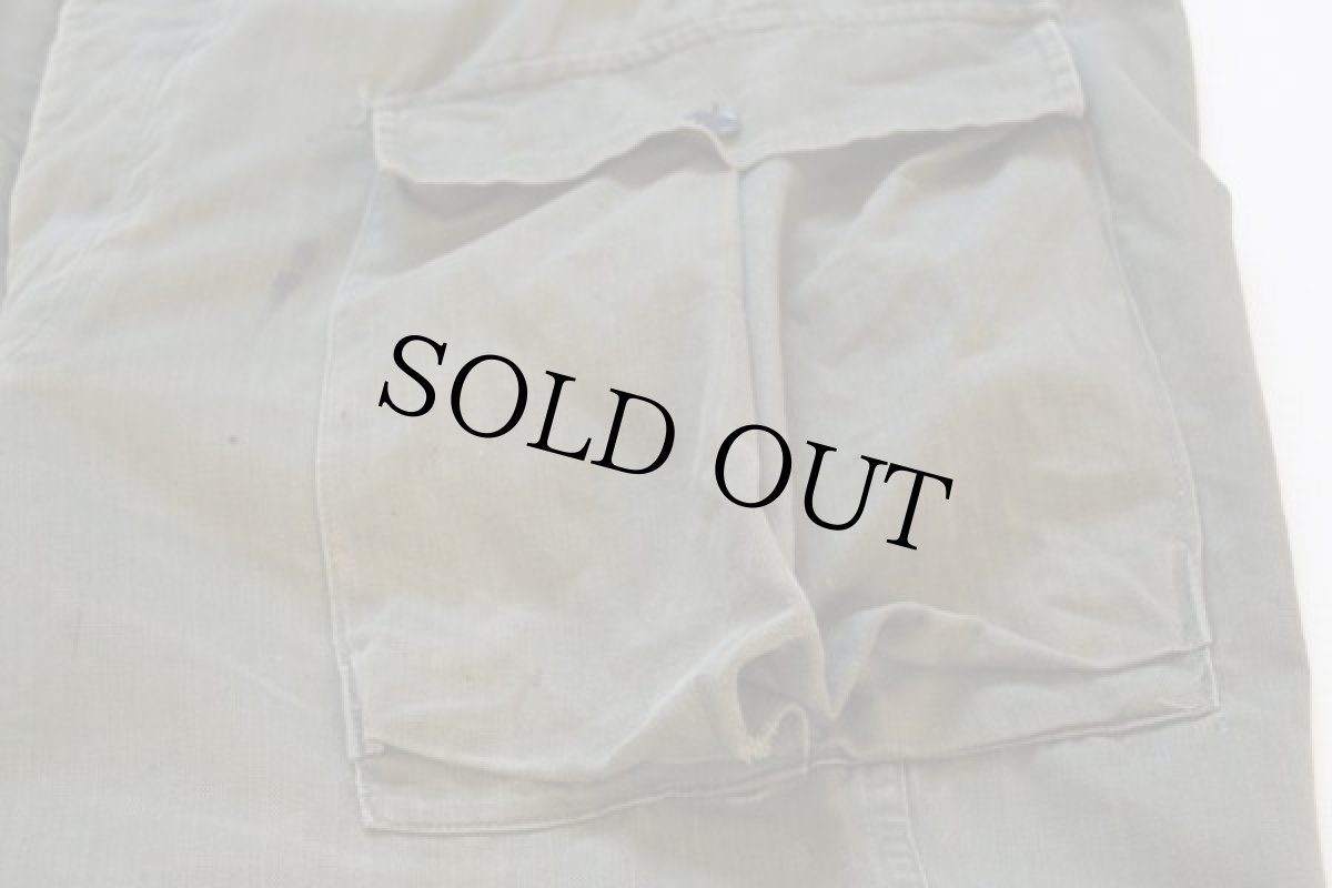 画像5: 40s 米軍 U.S.ARMY M-43 HBT ヘリンボーンツイル カーゴパンツ w34 L33 (5)