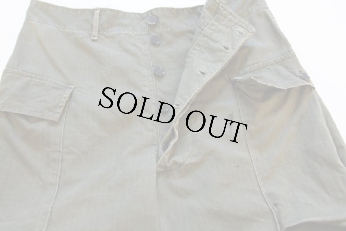 画像2: 40s 米軍 U.S.ARMY M-43 HBT ヘリンボーンツイル カーゴパンツ w34 L33 (2)