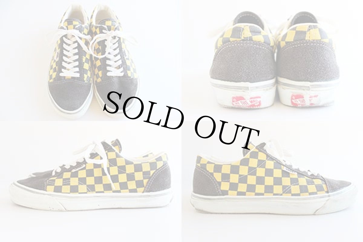 画像2: 90s USA製 VANSバンズ チェッカー柄 8★スニーカー (2)
