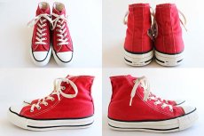 画像2: 90s USA製 CONVERSEコンバース ALL STARオールスター HI 赤 2.5 (2)