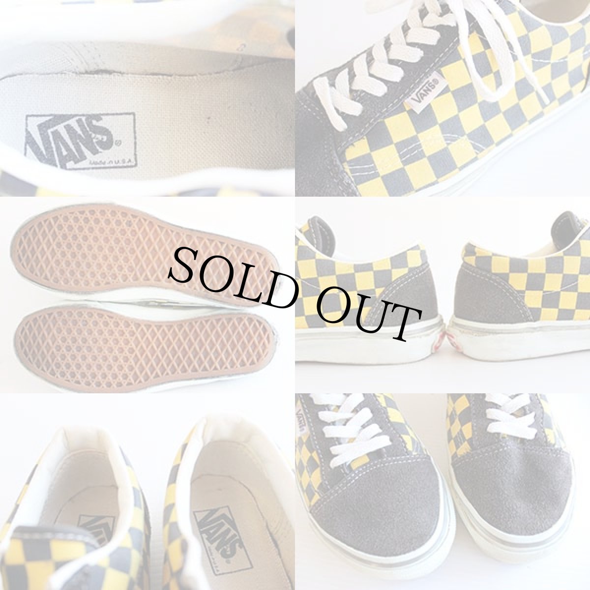 画像3: 90s USA製 VANSバンズ チェッカー柄 8★スニーカー (3)