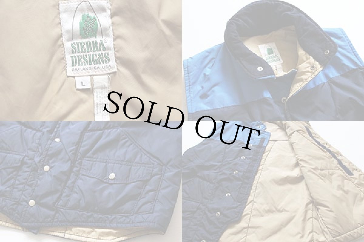 画像3: 70s SIERRA DESIGNSシエラデザイン ツートン ヨーク切り替え 中綿ベスト 紺×青 L (3)