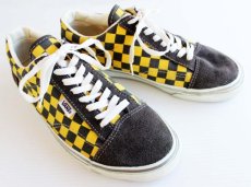 画像1: 90s USA製 VANSバンズ チェッカー柄 8★スニーカー (1)
