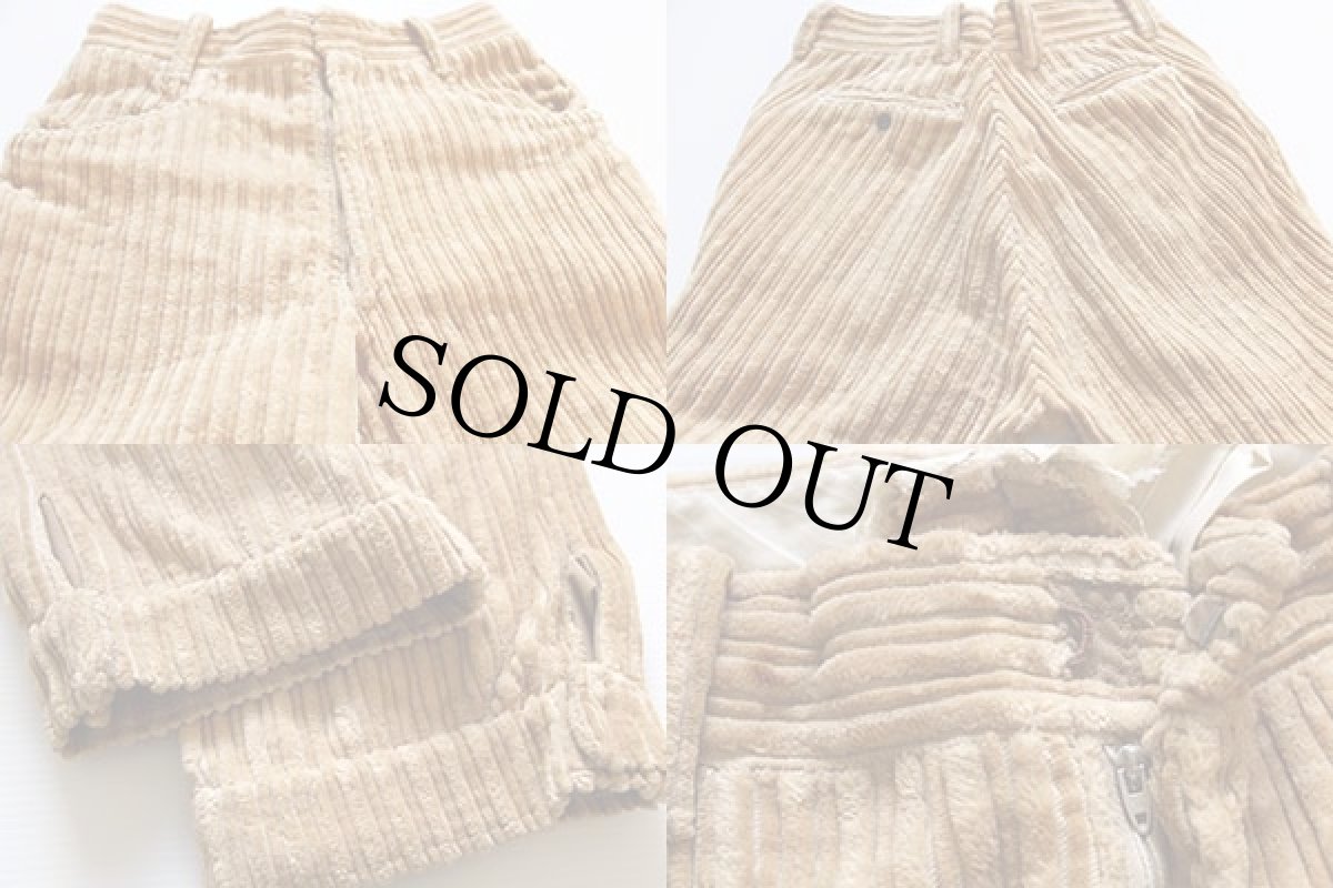 画像3: 70s ベロア ニッカポッカパンツ カスタム ベージュ w30 (3)