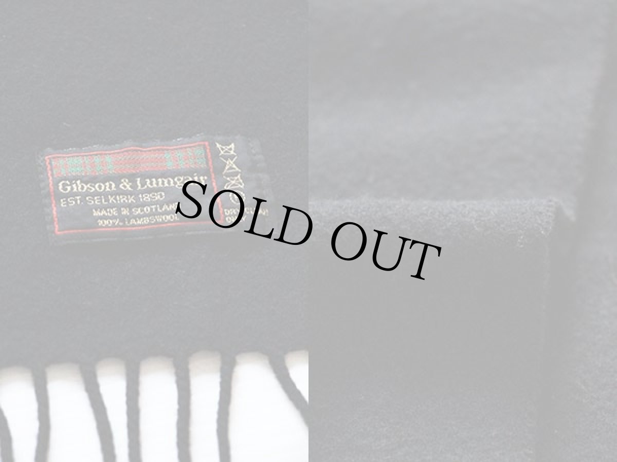 画像3: スコットランド製 Gibson&Lumgair ウール マフラー 黒 (3)