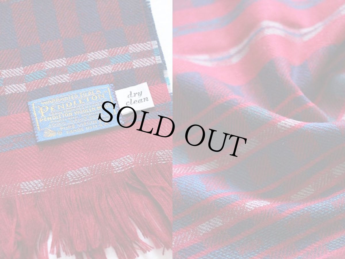 画像3: 70s USA製 PENDLETONペンドルトン チェック ウール マフラー (3)