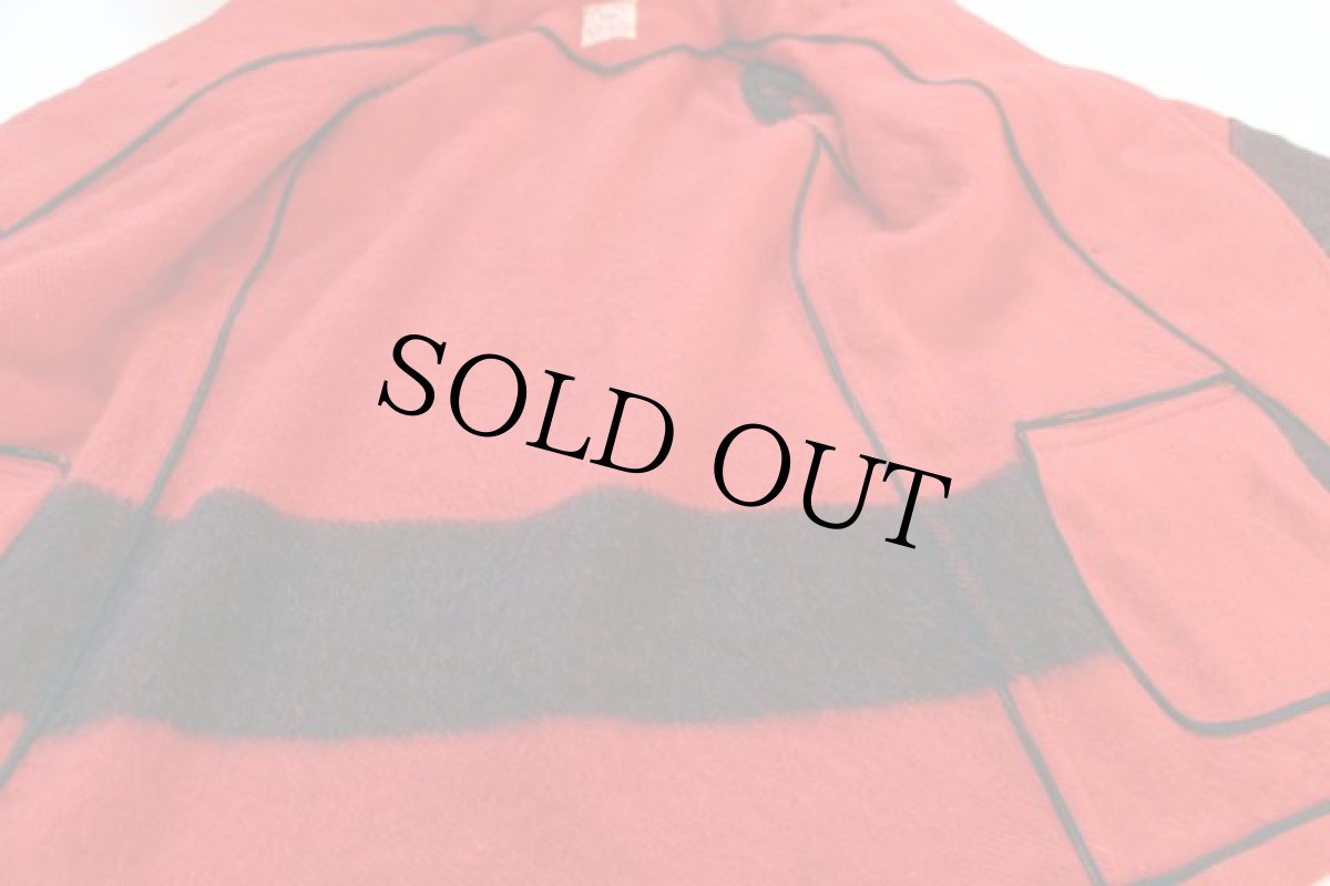 画像4: 40s 英国製 HUDSON'S BAYハドソンズベイ ウール ブランケット コート 赤 (4)