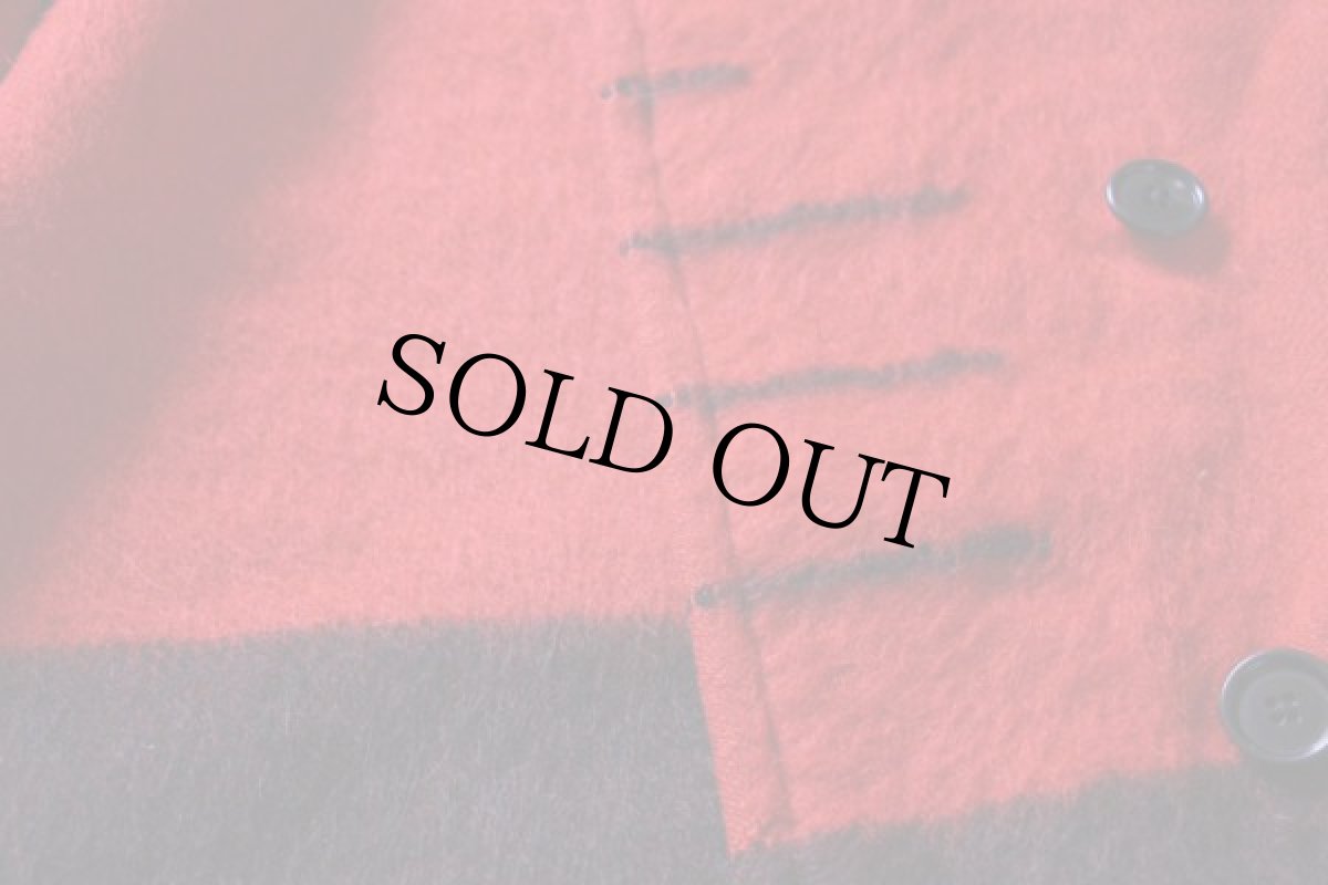 画像6: 40s 英国製 HUDSON'S BAYハドソンズベイ ウール ブランケット コート 赤 (6)