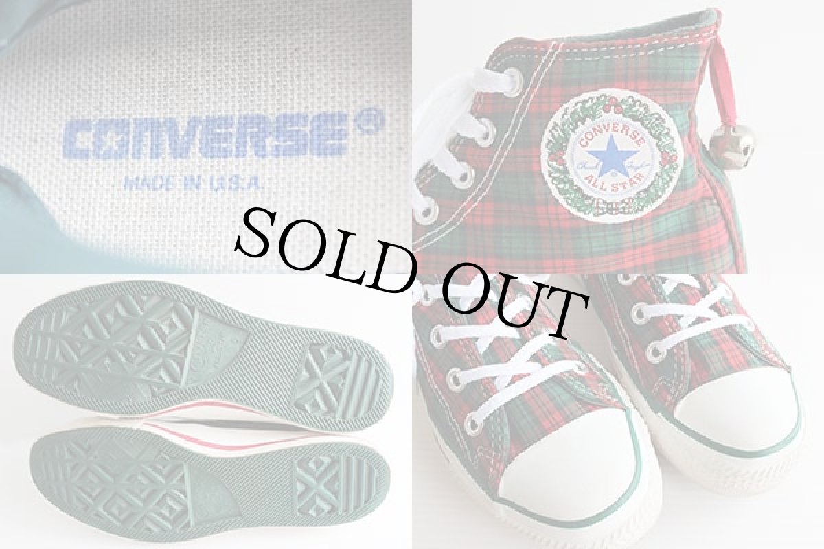 画像3: 90s USA製 CONVERSEコンバース ALL STARオールスター HI クリスマス限定 チェック 5.5 (3)