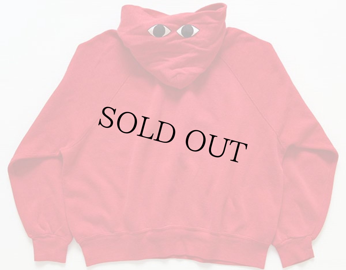 画像2: 80s USA製 Budweiserバドワイザー BUDMANバドマン スウェットパーカー 赤 XL (2)