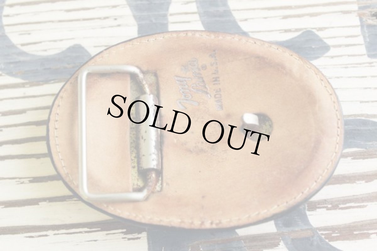 画像2: USA製 Tony Lamaトニーラマ 4H クローバー レザーバックル (2)