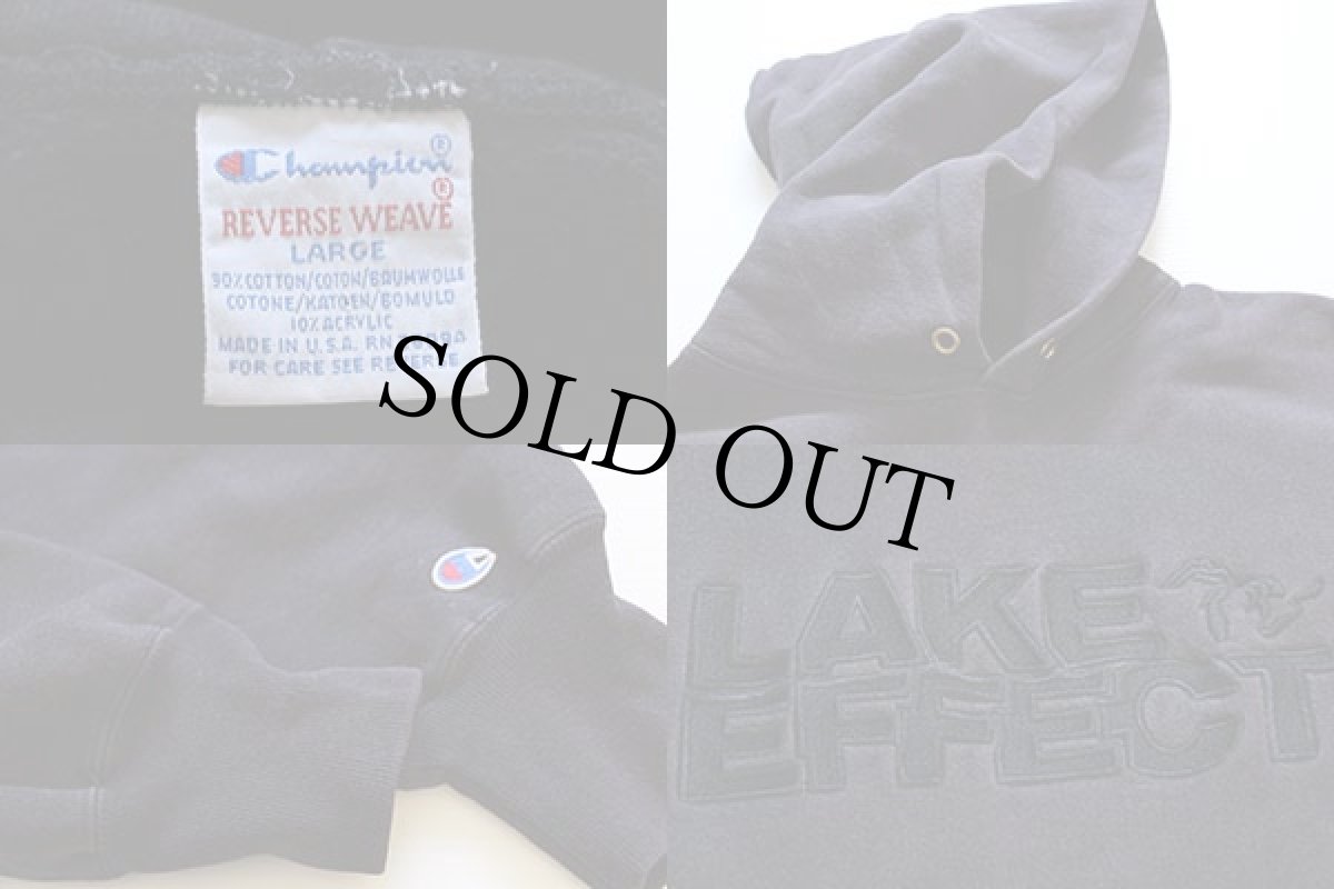 画像3: 90s USA製 Championチャンピオン リバースウィーブ スウェットパーカー 黒 L (3)