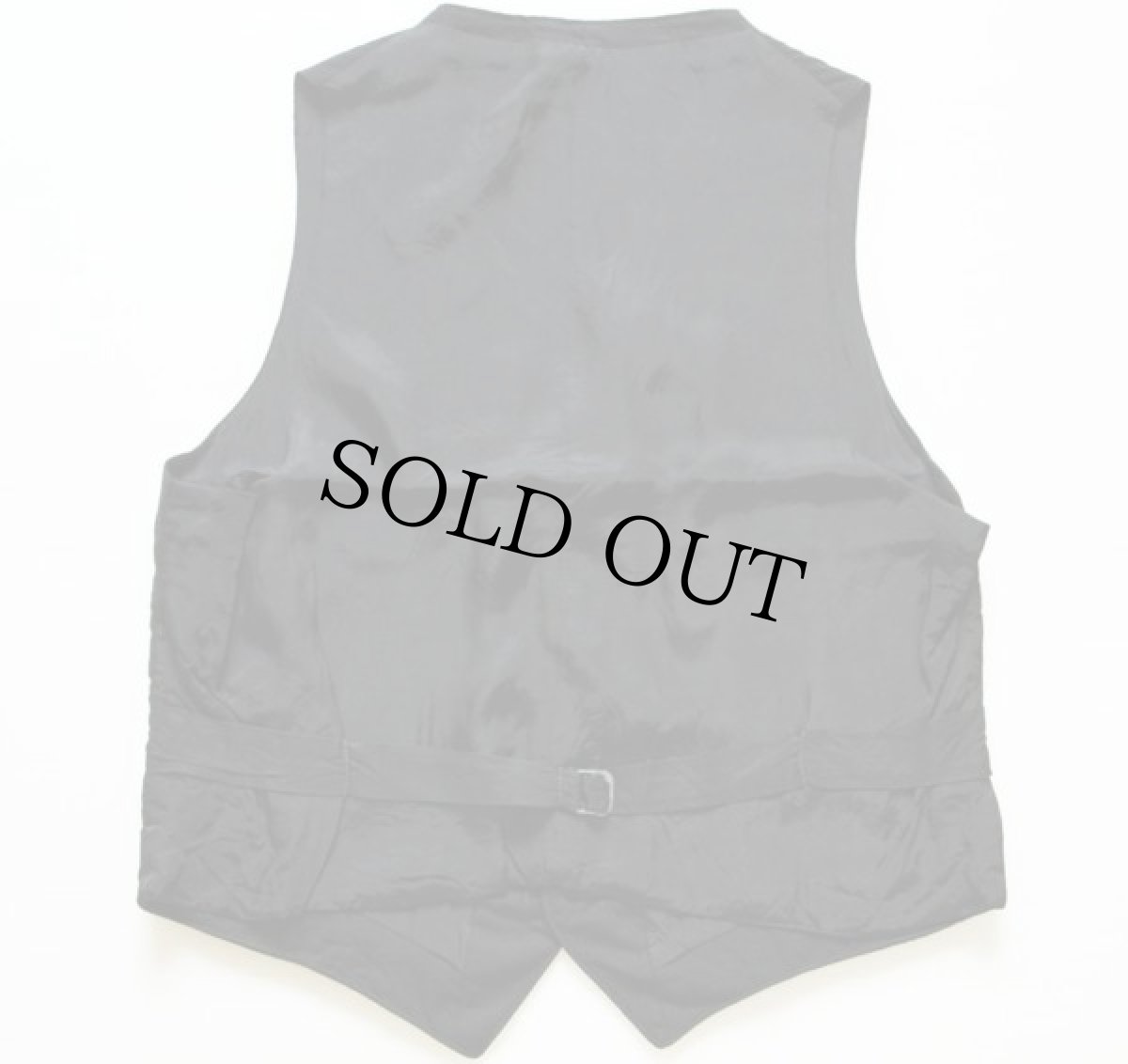 画像2: 40s シンチバック ベスト 黒 (2)