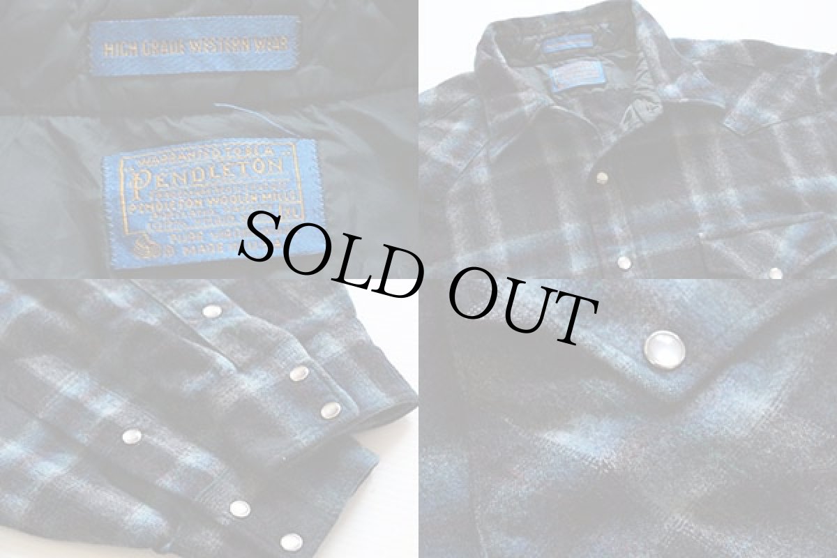 画像3: 70s USA製 PENDLETONペンドルトン オンブレ ウール ウエスタンシャツ (3)
