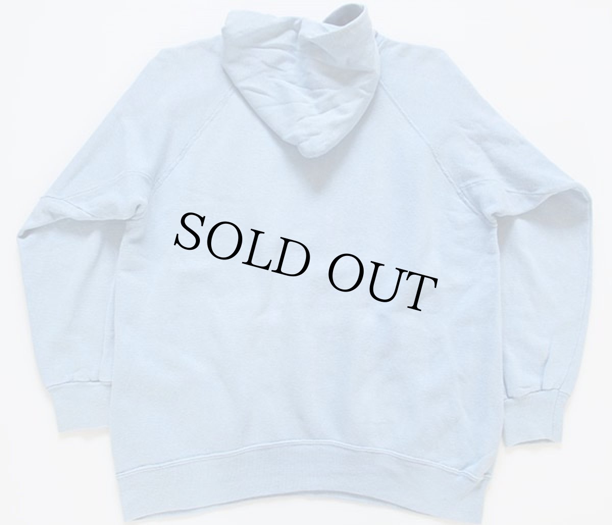 画像2: 70s USA製 Championチャンピオン フロッキー スウェットパーカー 水色 L (2)