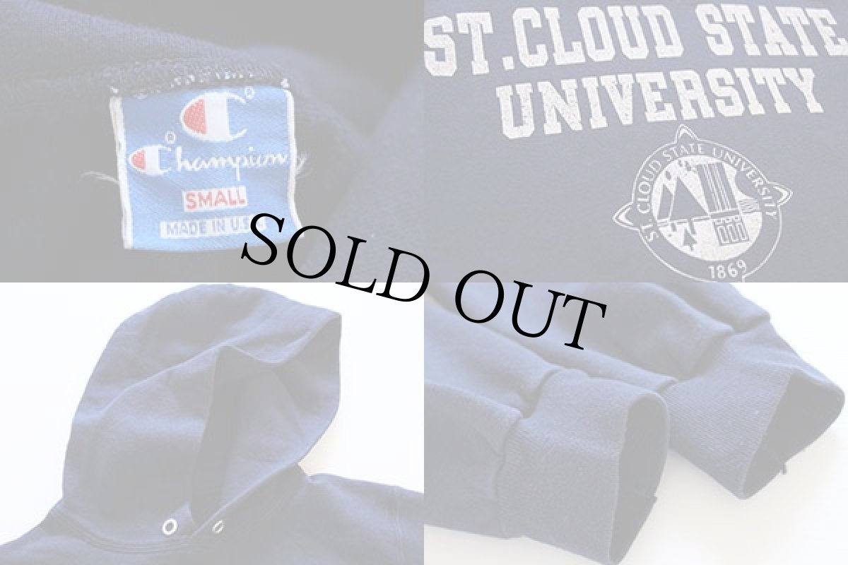 画像3: 90s USA製 Championチャンピオン スウェットパーカー 紺 S (3)