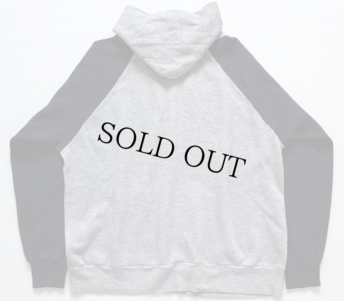 画像2: 70s USA製 NIKEナイキ ツートン スウェットパーカー 杢グレー×紺 XL (2)