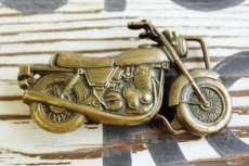 画像1: 70s BARON BUCKLE バイク ブラス バックル★トライアンフ (1)