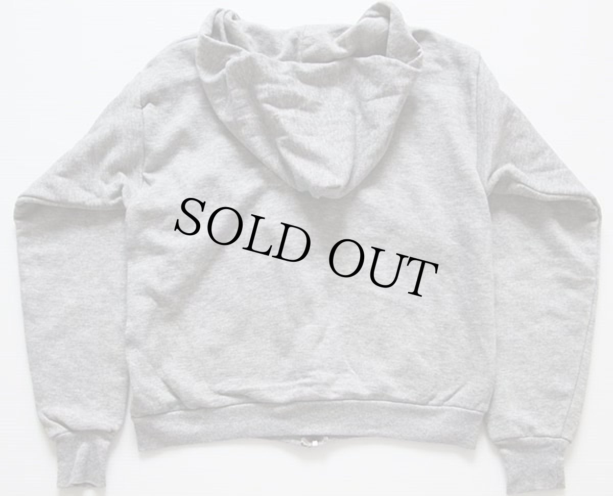 画像2: 80s USA製 Healthknit 裏サーマル スウェット ジップパーカー 杢グレー L (2)