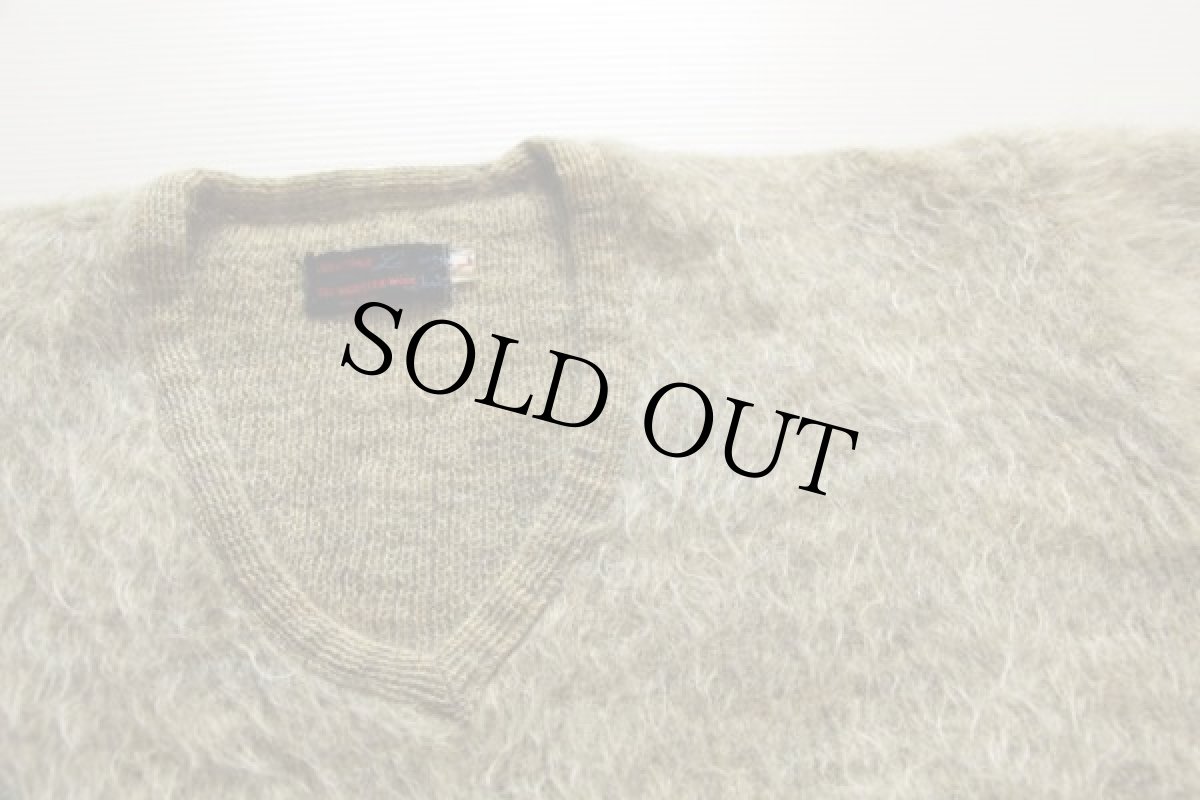 画像3: 60s Vネック モヘヤ ニット セーター (3)