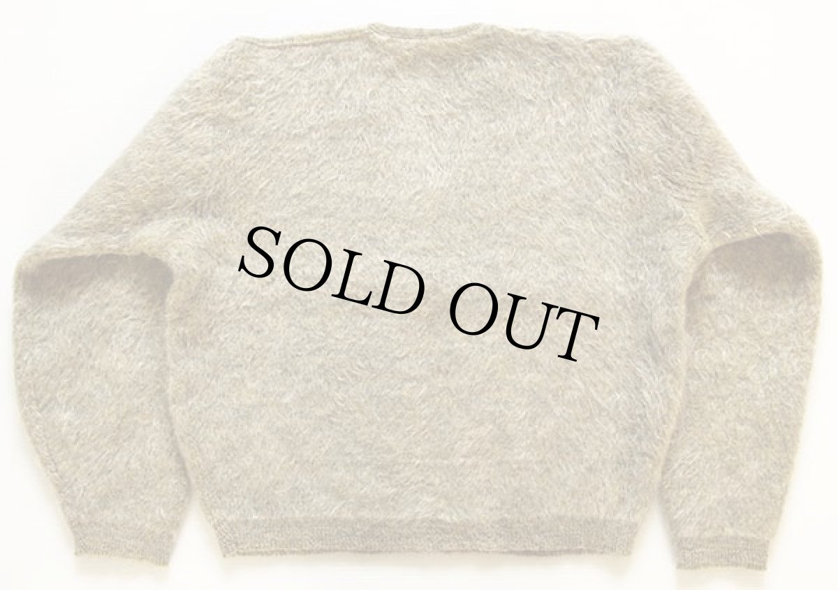 画像2: 60s Vネック モヘヤ ニット セーター (2)