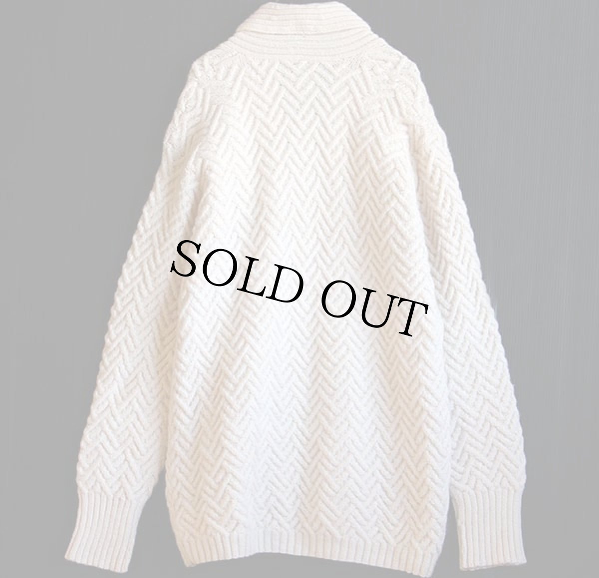 画像2: 00s LAUREN ラルフローレン ウール ハンドニット カーディガン (2)