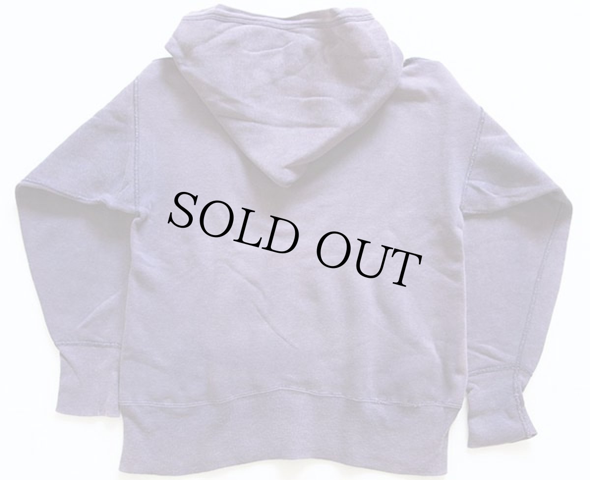 画像2: 50s UNKNOWN リブ長 コットン スウェットパーカー ナス紺 フェード (2)