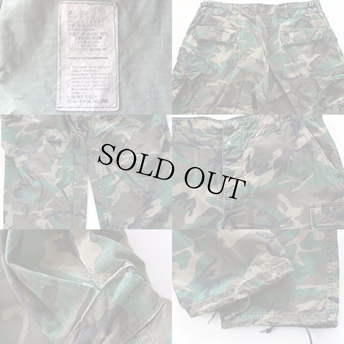 画像3: 80s 米軍 LC-1 リーフカモ カーゴパンツ L-R (3)