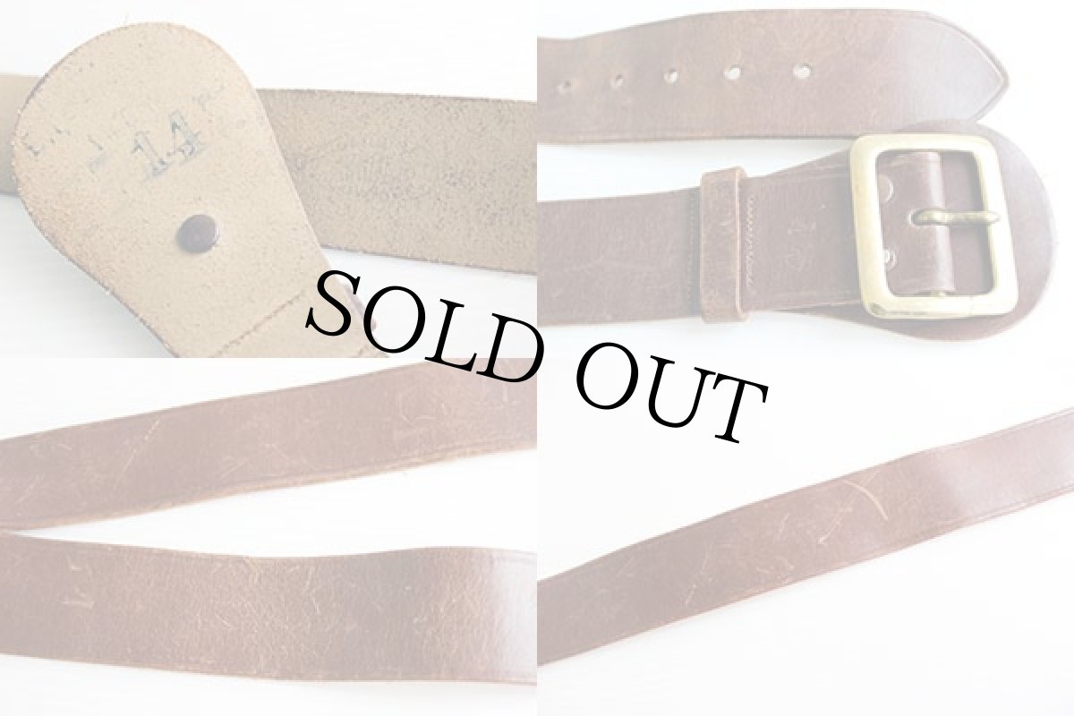 画像3: 40s 米軍 カウハイド ギャリソンベルト 茶 36 (3)