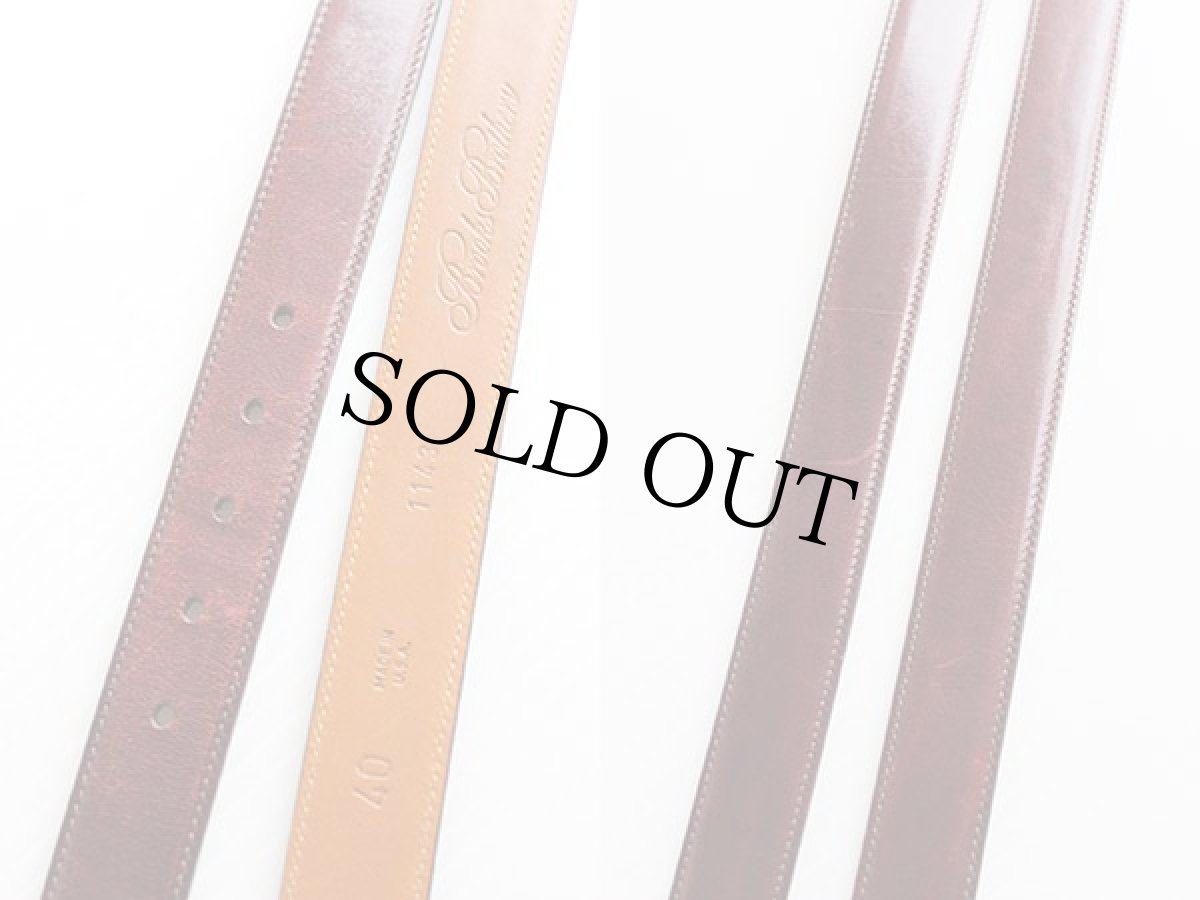 画像3: USA製 Brooks Brothersブルックスブラザーズ レザーベルト バーガンディ 40★338  (3)