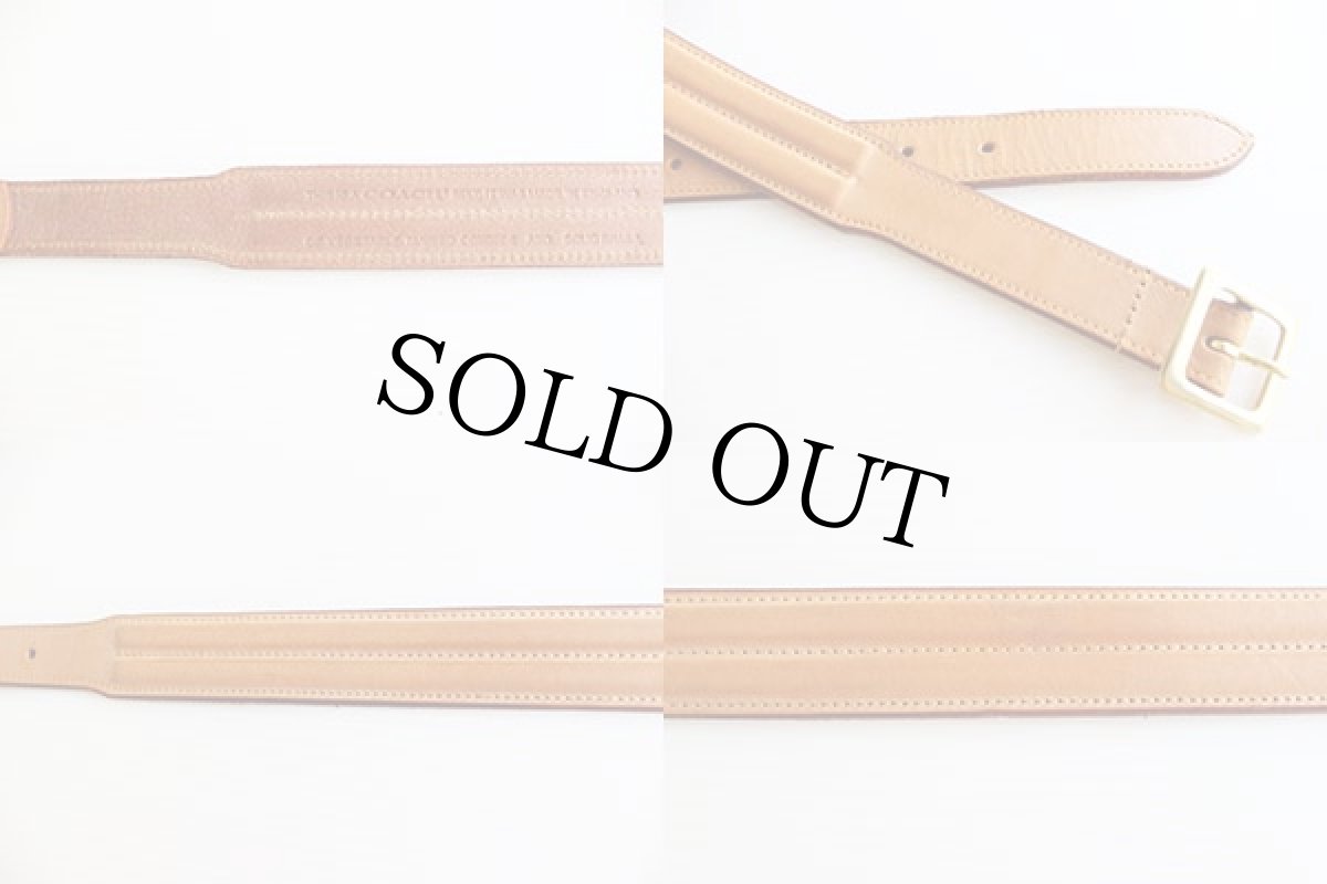 画像3: 英国製 COACHコーチ カウハイド レザーベルト サドル M★367 (3)