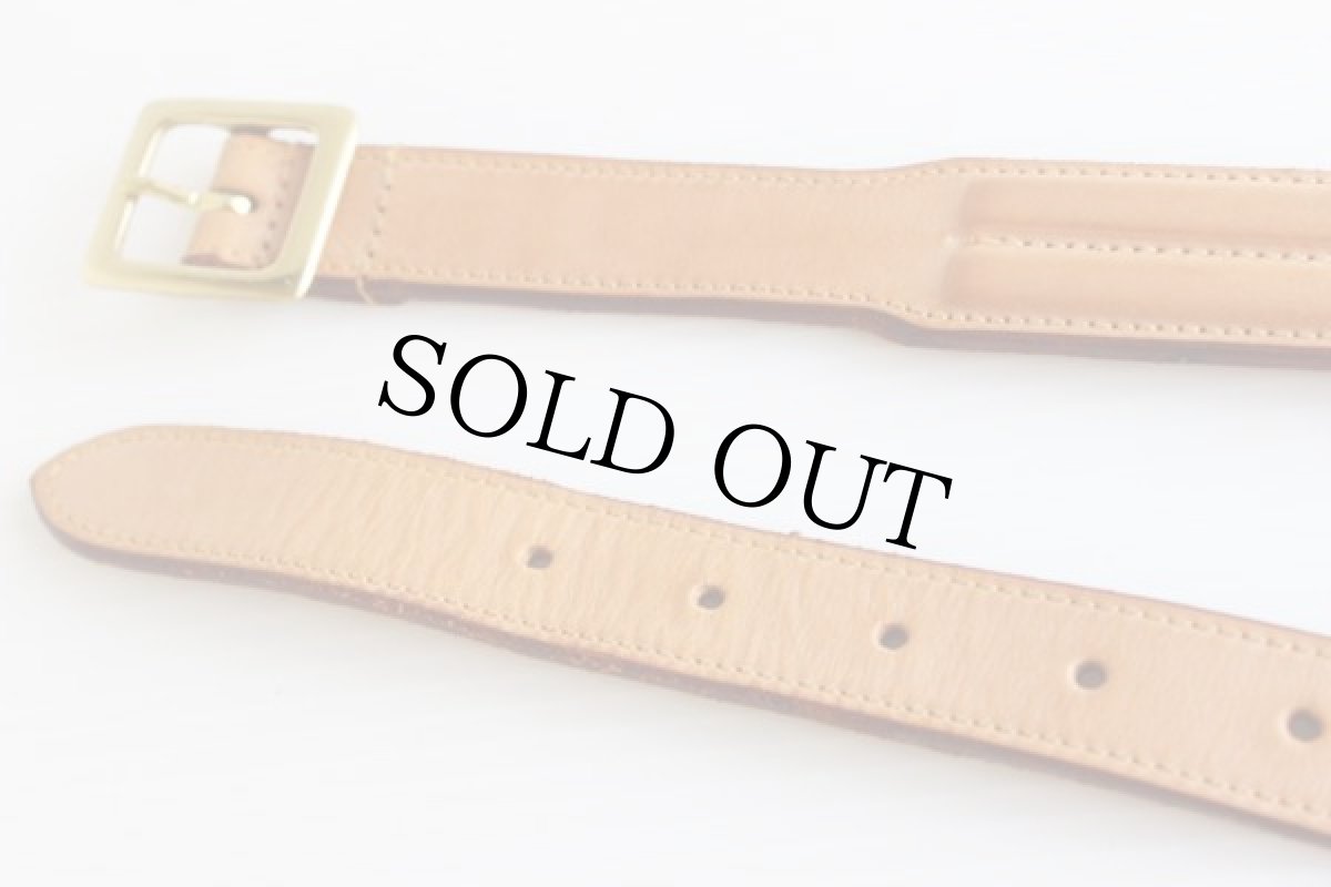 画像2: 英国製 COACHコーチ カウハイド レザーベルト サドル M★367 (2)