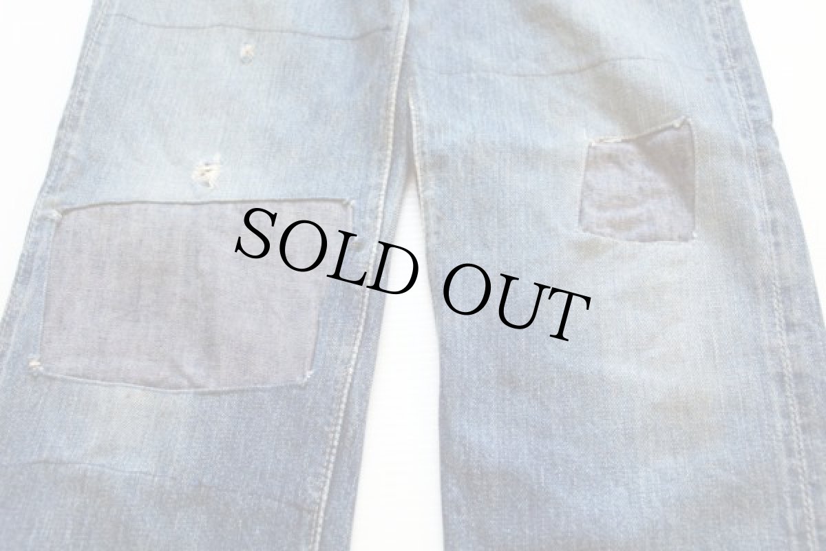 画像6: 50s LEVI'Sリーバイス 503 Z XX パッチワーク リペア デニムパンツ w23★501 (6)
