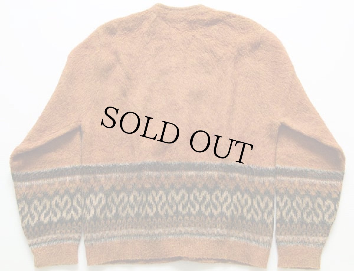 画像2: 60s Sears モヘヤニット カーディガン M (2)