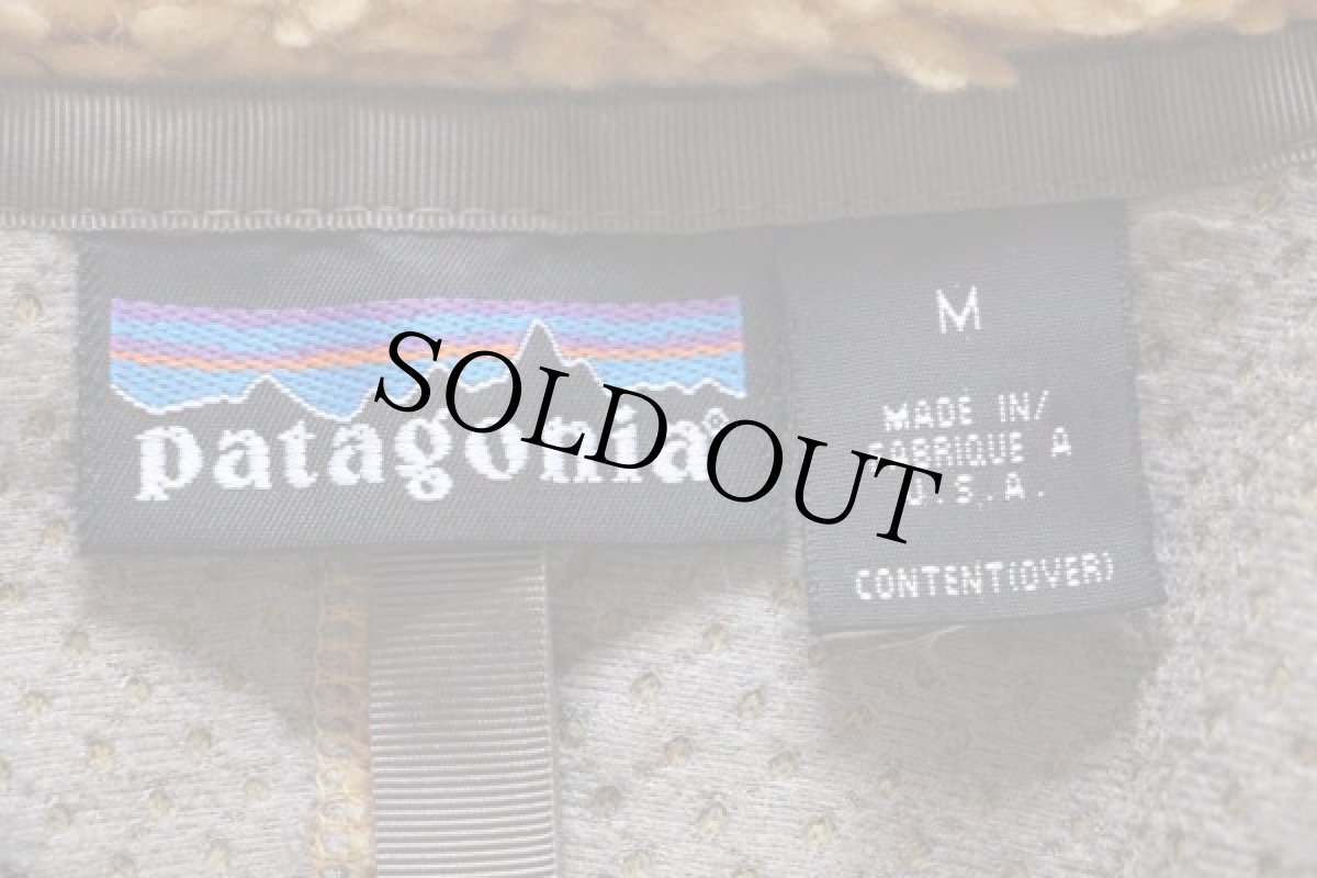 画像4: 00s USA製 patagoniaパタゴニア クラシック レトロカーディガン フリースジャケット テキーラゴールド M (4)